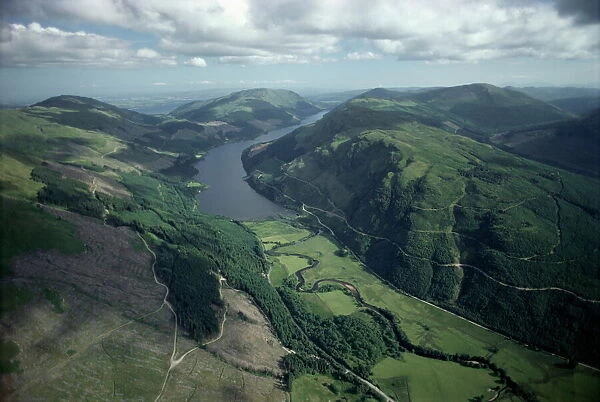 Aerial view of Loch Eck looking south