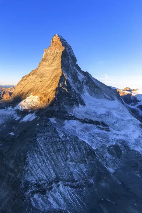 Framed Print : Aerial view of Matterhorn at sunrise. Zermatt, Canton of Valais, Switzerland, Europe Framed Print : Aerial view of Matterhorn at sunrise. Zermatt, Canton of Valais, Switzerland, Europe