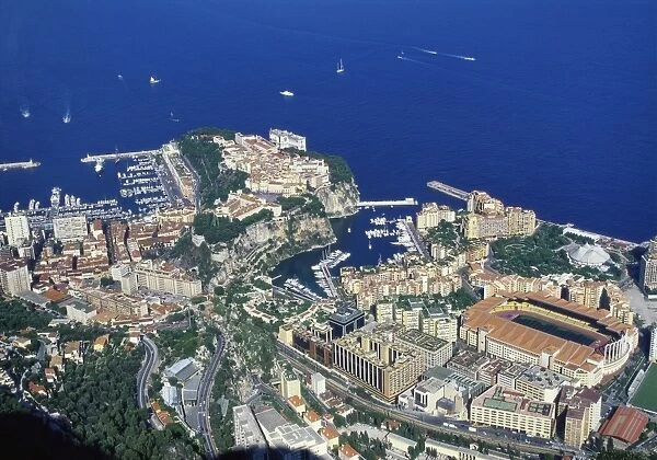 Aerial View of Monaco in the Summer