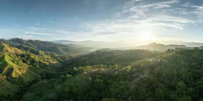 Framed Print : Aerial view of mountains, Alajuela Province, Costa Rica, Central America
