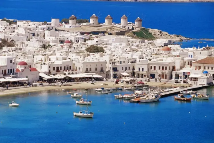 Framed Print : Aerial view of Mykonos Framed Print : Aerial view of Mykonos