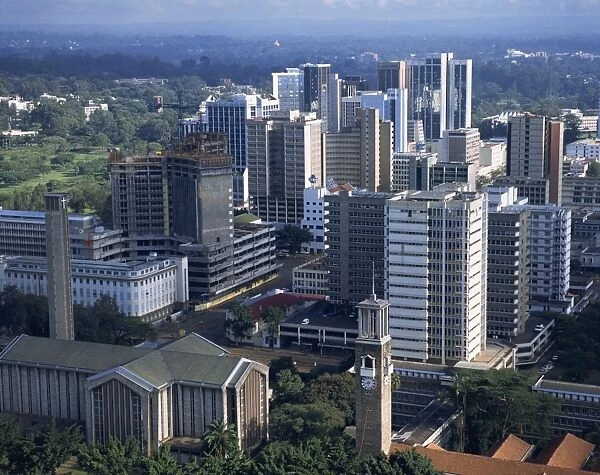 Aerial view over Nairobi