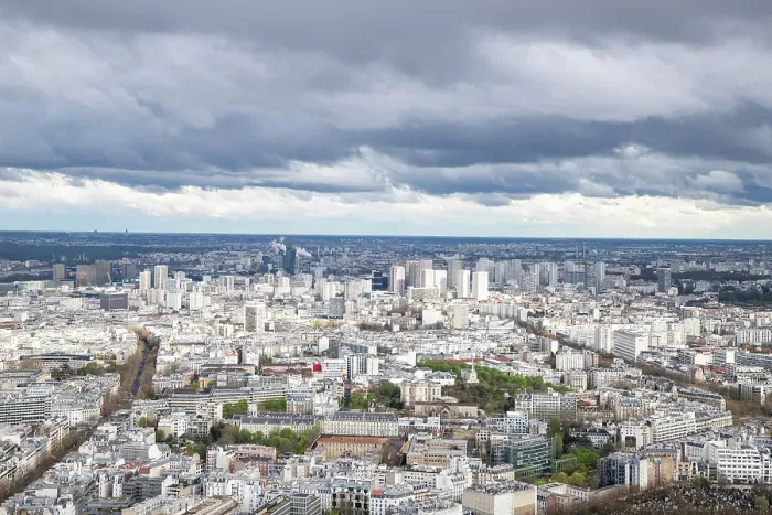 Framed Print : Aerial view over Paris, France Framed Print : Aerial view over Paris, France