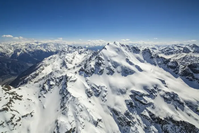 Framed Print : Aerial view of Peak Piazzi Valdidentro, Sondrio, Valtellina, Lombardy, Italy, Europe