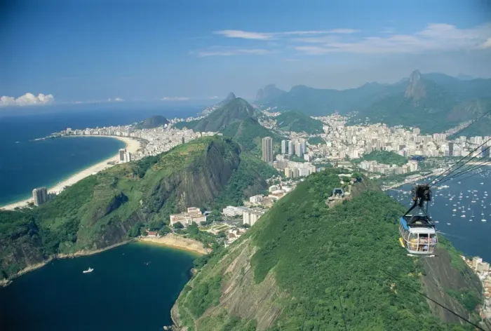 Framed Print : Aerial view of Rio and the Copacabana beach from Sugar Loaf, in Rio de Janeiro Framed Print : Aerial view of Rio and the Copacabana beach from Sugar Loaf, in Rio de Janeiro