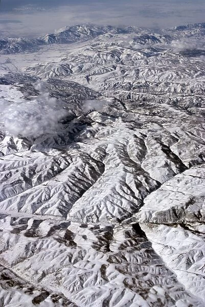 Aerial view of the Rocky Mountains, United States of America, North America