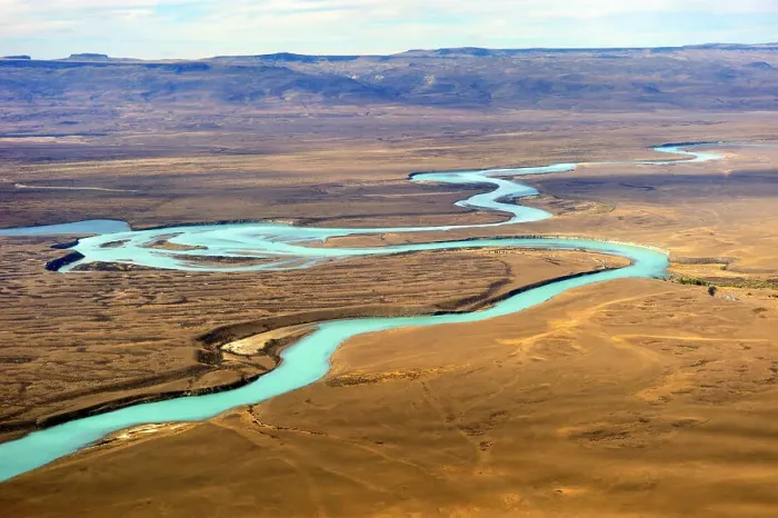 Framed Print : Aerial view of the Santa Cruz River around El Calafate, Patagonia, Argentina, South America Framed Print : Aerial view of the Santa Cruz River around El Calafate, Patagonia, Argentina, South America