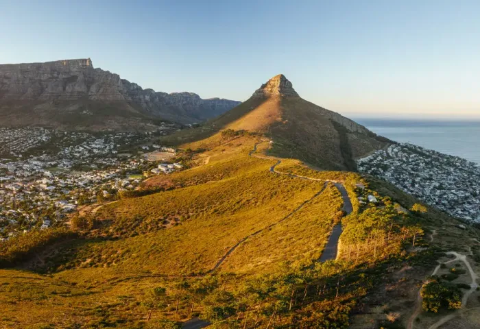 Framed Print : Aerial view from Signal Hill at dawn, Cape Town, Western Cape, South Africa, Africa Framed Print : Aerial view from Signal Hill at dawn, Cape Town, Western Cape, South Africa, Africa