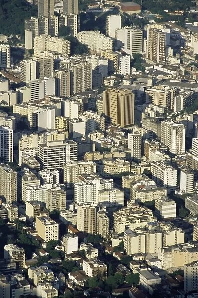 Aerial view of skyscrapers in Centro (downtown), Rio de Janeiro, Brazil, South America