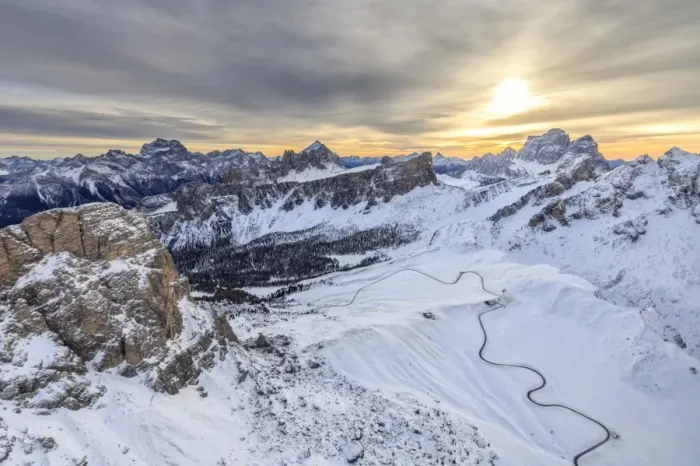 Framed Print : Aerial view of the snowy peaks of Giau Pass Ra Gusela and Lastoi De Formin, Cortina d Ampezzo Framed Print : Aerial view of the snowy peaks of Giau Pass Ra Gusela and Lastoi De Formin, Cortina d Ampezzo