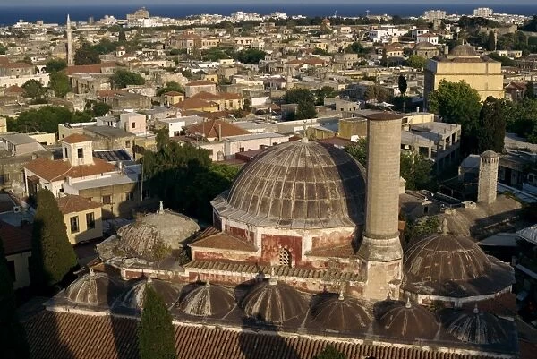 Aerial view over Suleimans Mosque and the old town