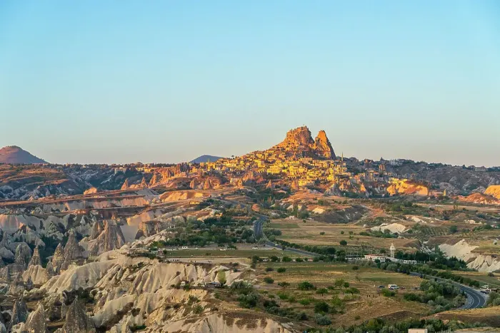 Framed Print : Aerial view of Uchisar Castle at sunrise, Cappadocia, Central Anatolia Region, Anatolia, Turkey, Asia Minor, Asia Framed Print : Aerial view of Uchisar Castle at sunrise, Cappadocia, Central Anatolia Region, Anatolia, Turkey, Asia Minor, Asia