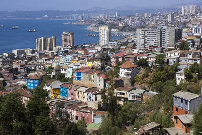 Framed Print : Aerial view, Valparaiso, UNESCO World Heritage Site, Chile, South America Framed Print : Aerial view, Valparaiso, UNESCO World Heritage Site, Chile, South America