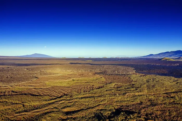 Framed Print : Aerial view of volcanic landscape, Mauna Kea, Big Island, Hawaii Framed Print : Aerial view of volcanic landscape, Mauna Kea, Big Island, Hawaii