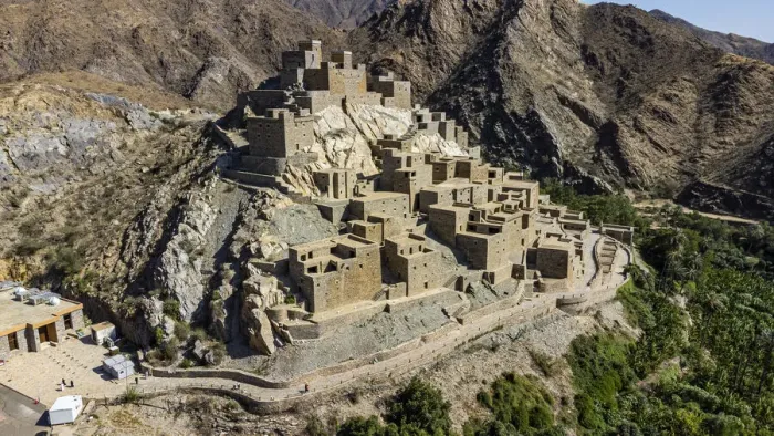 Framed Print : Aerial of Zee Al-Ayn (Thee Ain) historic mountain village, Kingdom of Saudi Arabia Framed Print : Aerial of Zee Al-Ayn (Thee Ain) historic mountain village, Kingdom of Saudi Arabia