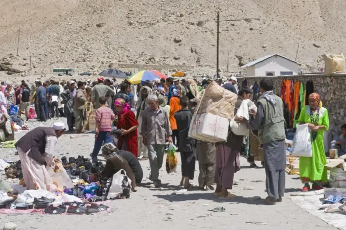 Framed Print : Afghan market in Ishkashim, on the border of Tajikistan and Afghanistan Framed Print : Afghan market in Ishkashim, on the border of Tajikistan and Afghanistan