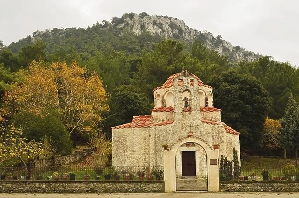 Agios Nikolaos Fountoukli Byzantine church, Profitis Ilias, Rhodes, Dodecanese, Aegean Sea, Greek Islands, Greece, Europe