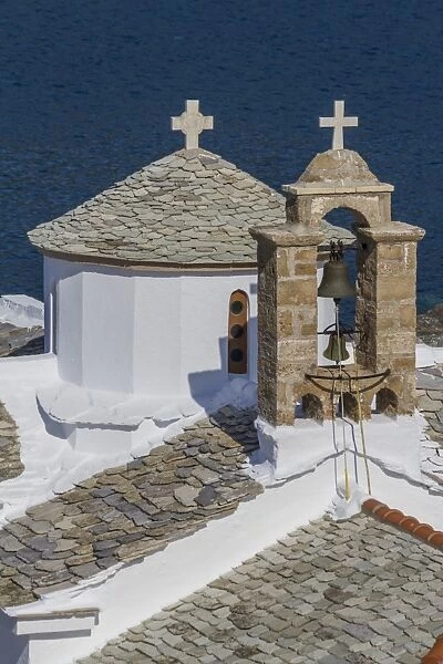 Agios Nikolaos and Panagitsa Pirgou churches, Skopelos, Sporades, Greek Islands, Greece, Europe