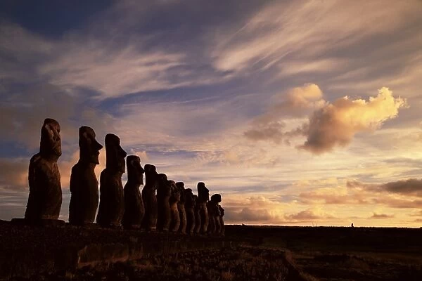Ahu Tongariki, Easter Island (Rapa Nui), Chile, South America