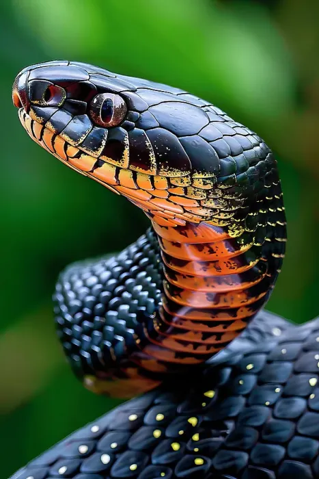 Framed Print : AI generated image of a Stylized mamba snake, Africa Framed Print : AI generated image of a Stylized mamba snake, Africa