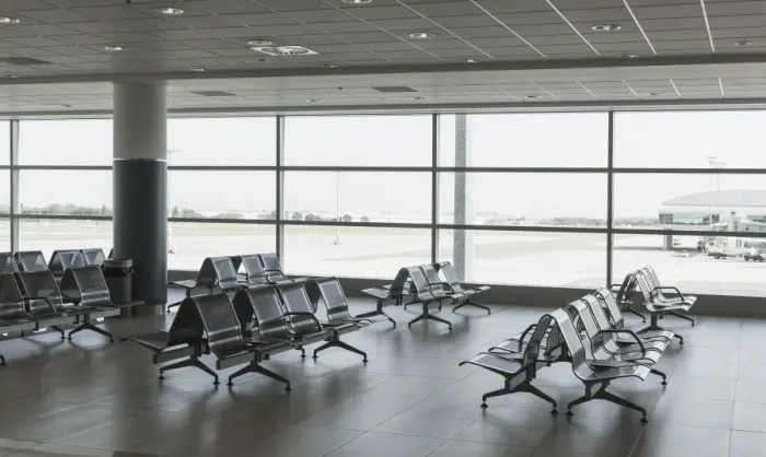 Framed Print : Empty airport hall, Prague, Czech Republic, Europe Framed Print : Empty airport hall, Prague, Czech Republic, Europe