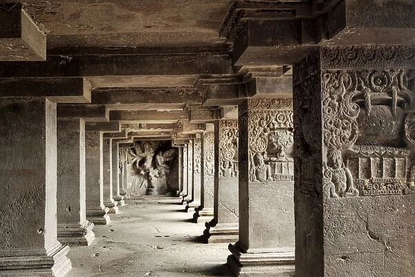 Ajanta Caves, UNESCO World Heritage Site, Maharashtra, India, Asia