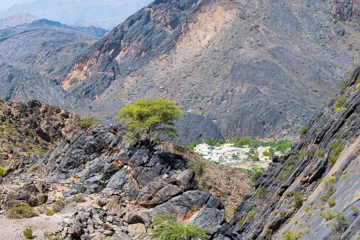 Framed Print : Al Hajir seen from track (Al Barida Road) on western slope of Djebel Ahkdar below Sharaf al Alamayn Pass, 2036m, Oman, Arabian Peninsula Framed Print : Al Hajir seen from track (Al Barida Road) on western slope of Djebel Ahkdar below Sharaf al Alamayn Pass, 2036m, Oman, Arabian Peninsula