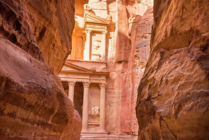 Framed Print : Al-Khasneh (The Treasury) seen from the Siq, the historic and archaeological Nabataean city of Petra, UNESCO World Heritage Site, Jordan, Middle East Framed Print : Al-Khasneh (The Treasury) seen from the Siq, the historic and archaeological Nabataean city of Petra, UNESCO World Heritage Site, Jordan, Middle East