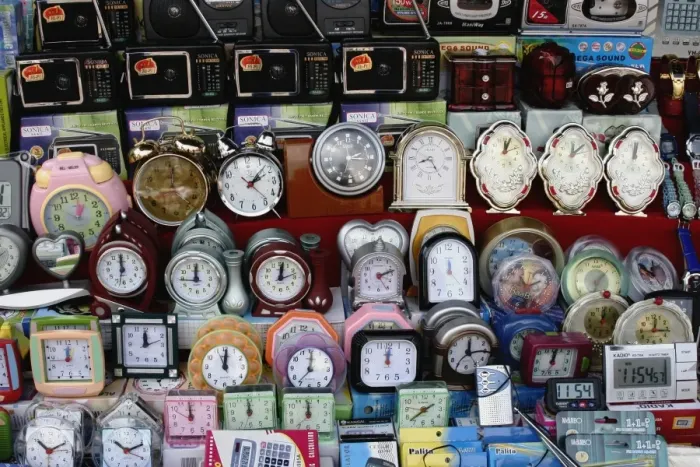 Framed Print : Alarm clocks of all different designs on market stall, Aluthgama, Sri Lanka, Asia Framed Print : Alarm clocks of all different designs on market stall, Aluthgama, Sri Lanka, Asia