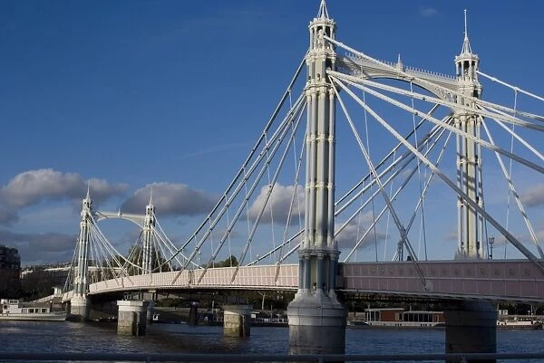 Albert Bridge over the River Thames, London, England, United Kingdom, Europe