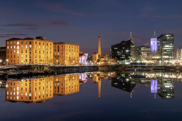 Framed Print : The Albert Dock, Pumphouse and Liverpool Waterfront reflected in Salthouse Dock at night, Liverpool, Merseyside, England, United Kingdom, Europe Framed Print : The Albert Dock, Pumphouse and Liverpool Waterfront reflected in Salthouse Dock at night, Liverpool, Merseyside, England, United Kingdom, Europe