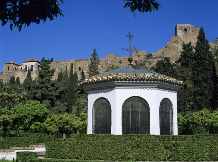 Framed Print : Alcazaba viewed from gardens, Malaga, Andalucia, Spain, Europe Framed Print : Alcazaba viewed from gardens, Malaga, Andalucia, Spain, Europe