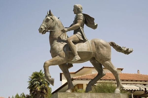 Alexander the Great statue, Pella, Macedonia, Greece, Europe