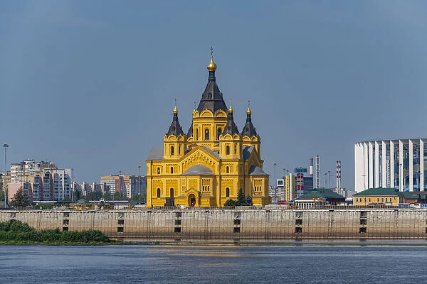 Alexander Nevsky Cathedral on the Volga River, Nizhny Novgorod, Russia, Europe