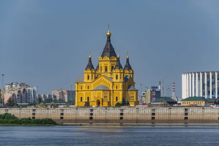 Framed Print : Alexander Nevsky Cathedral on the Volga River, Nizhny Novgorod, Russia, Europe Framed Print : Alexander Nevsky Cathedral on the Volga River, Nizhny Novgorod, Russia, Europe