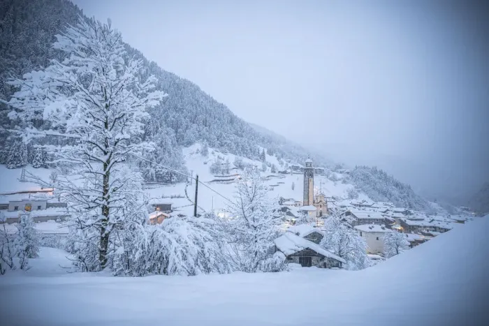Framed Print : Alpine village in a white winter landscape after snowfall, Gerola Alta, Valgerola Framed Print : Alpine village in a white winter landscape after snowfall, Gerola Alta, Valgerola