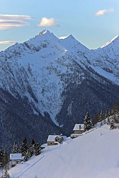Alps in winter, Piedmont region, Italy, Europe