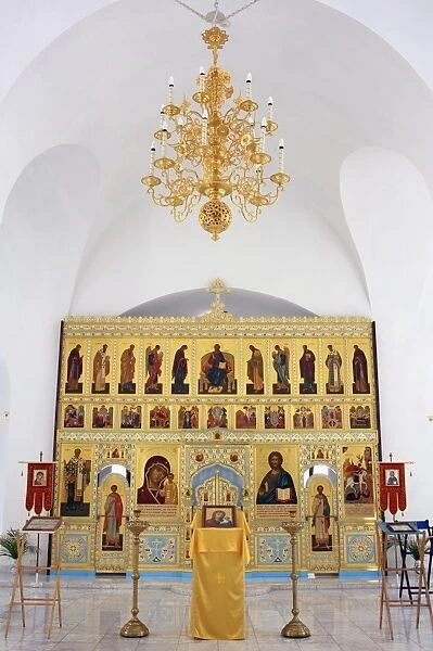 Altar area of the newly-built Russian Orthodox Cathedral in historic centre