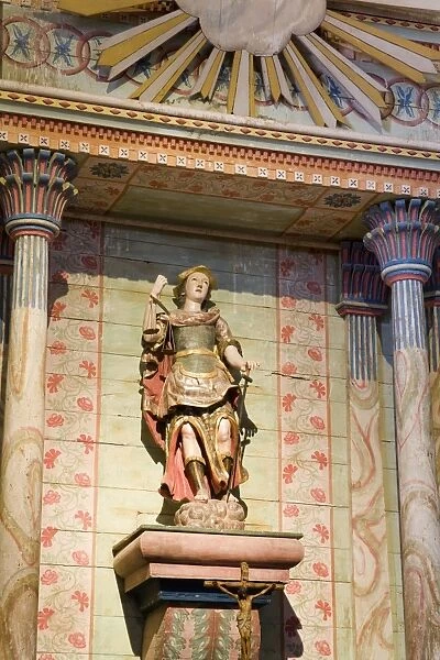 Altar statue in Mission San Miguel Arcangel, Paso Robles, San Luis Obispo County