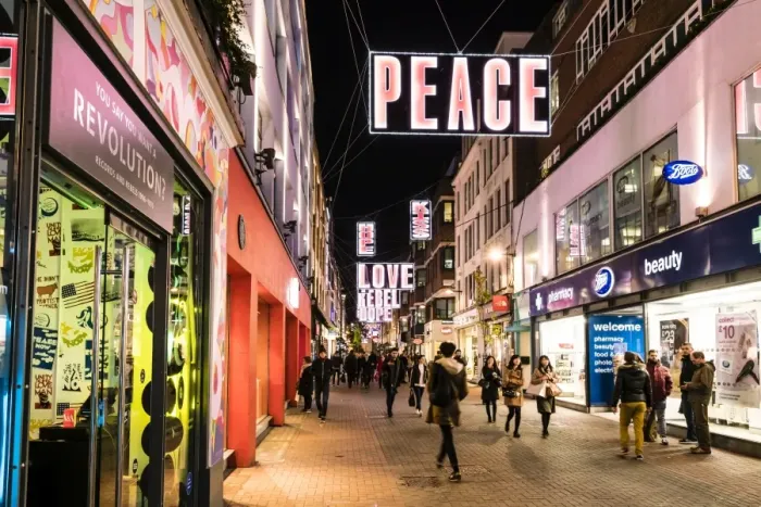 Framed Print : Alternative festive Christmas lights in Carnaby Street, Soho, London, England, United Kingdom Framed Print : Alternative festive Christmas lights in Carnaby Street, Soho, London, England, United Kingdom