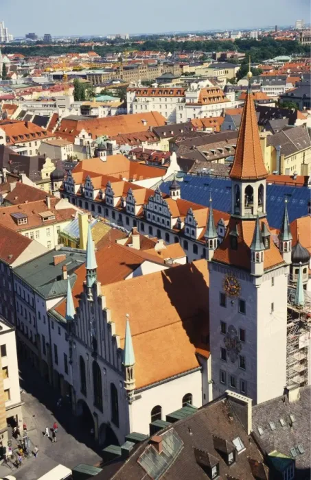 Framed Print : Altes Rathaus With a Rooftop View Over Munich, Bavaria, Germany Framed Print : Altes Rathaus With a Rooftop View Over Munich, Bavaria, Germany