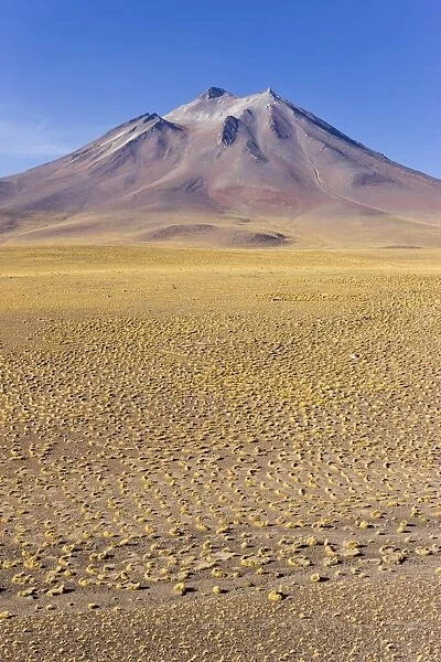 The altiplano at an altitude of over 4000m and the peak of Cerro Miniques at 5910m