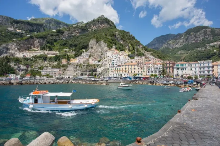 Framed Print : Amalfi from Harbour, Amalfi, Costiera Amalfitana (Amalfi Coast), UNESCO World Heritage Site Framed Print : Amalfi from Harbour, Amalfi, Costiera Amalfitana (Amalfi Coast), UNESCO World Heritage Site