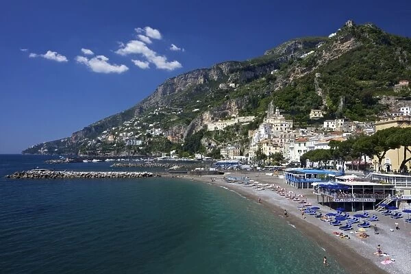Amalfi town beach, Costiera Amalfitana, UNESCO World Heritage Site, Campania