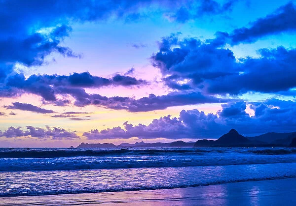Amazing twilight on Selong Belanak Beach
