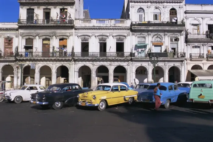 Framed Print : American 1950s cars used as taxis, Havana, Cuba, West Indies, Central America Framed Print : American 1950s cars used as taxis, Havana, Cuba, West Indies, Central America