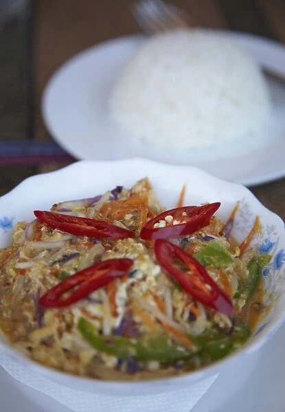 Amok saik moan (chicken amok), Kampong Cham, Cambodia, Indochina, Southeast Asia, Asia