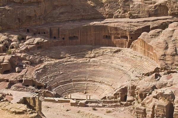 The amphitheater, Petra, UNESCO World Heritage Site, Jordan, Middle East