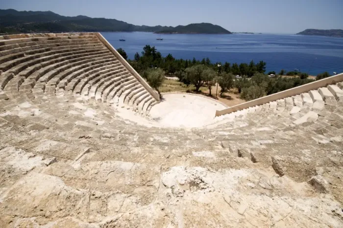 Framed Print : The Amphitheatre at Kas, the only Anatolian theatre to face the sea, Kas Framed Print : The Amphitheatre at Kas, the only Anatolian theatre to face the sea, Kas
