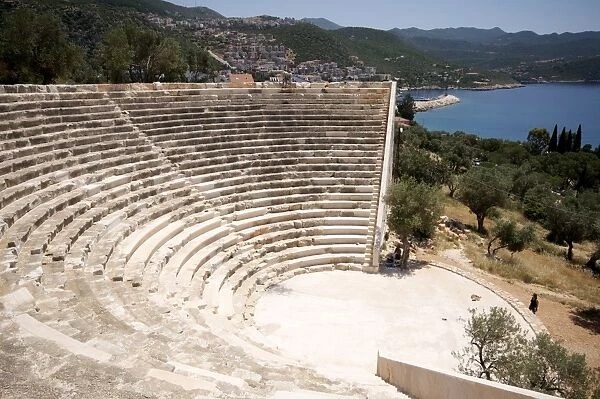 The Amphitheatre at Kas, the only Anatolian theatre to face the sea, Kas